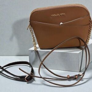 Michael Kors Brown Shoulder Bag with Gold Chain